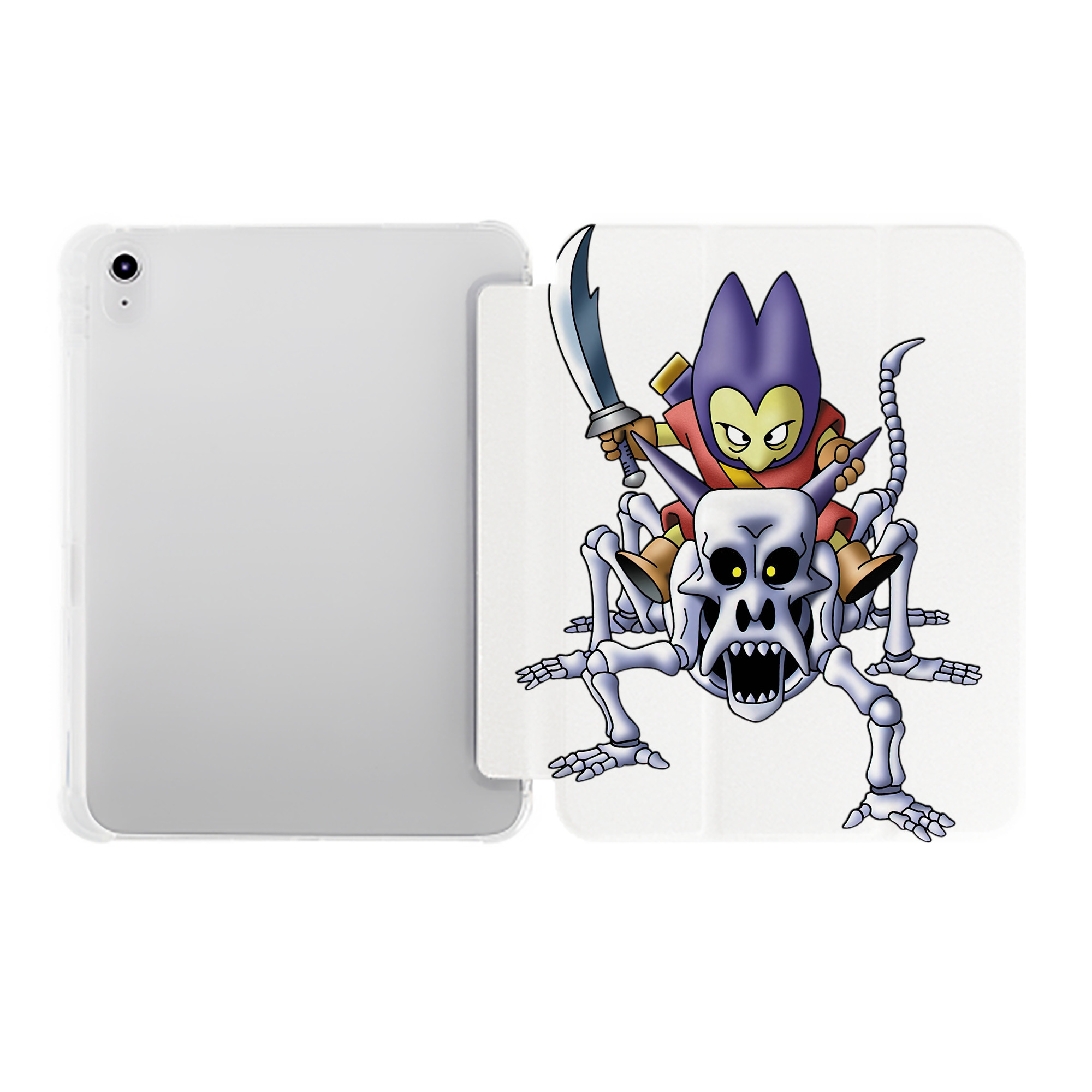 （画像用） ドラゴンクエスト Doragon Kuesuto Dragon Quest IPad ケース ペン収納付き 三つ折りスタンド PUレザー×シリコン 対応機種9.5/10.5/10.9インチ